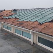 Copper sheeting was stolen from Ysgol Llwyn yr Eos' roof near Aberystwyth