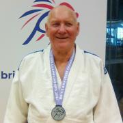Mick Lewis from Trewern won a silver medal at the British Masters Judo Championships.