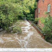Flood waters remain high after Storm Babet hit Powys yesterday