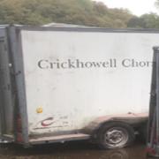 This Ivor Williams trailer belonging to Crickhowell Choral Society was stolen in September.