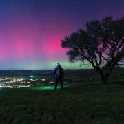 The Northern Lights in the Cambrian Mountains.