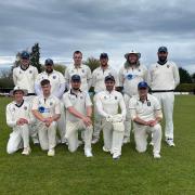 Montgomery Cricket Club players line up.