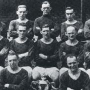 George Latham and Cardiff City's FA Cup winning side in 1927.