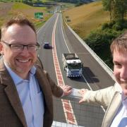 Russell George MS and Craig Williams MP at the Newtown Bypass