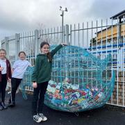 Pupils pictured are Poppy, Amelia and Keavy, who are representatives of the school’s eco committee.