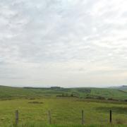 The view towards Bryn Du - land wrongly registered as common land near Llanfair Caereinion - from Google Streetview.