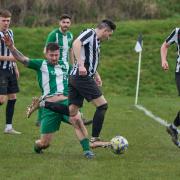 Action from Forden United's defeat to Tregaron Turfs.
