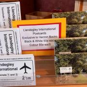The Llandegley International Airport postcards are available at Verzon Bookshop & Gallery in Llandrindod Wells.