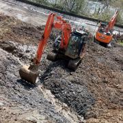 More than 40 unsafe trees and over 2,000 tonnes of loose debris are being removed before the bank can be fully stabilised.
