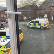 Police responded to reports of a woman carrying a knife in Sgwar Heulwen, Welshpool on March 21, 2024.