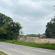 Work has already started building affordable homes at Tan y Gaer on the outskirts of Guilsfield. By Elgan Hearn - LDRS.