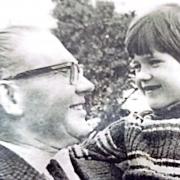 Welshpool postman William Smith with seven year old Neil Pritchard who he saved from drowning in 1974.