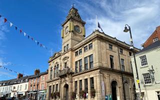 Welshpool Town Hall on October 6, 2021. Picture by Anwen Parry/County Times