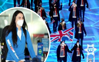 Adele Nicoll (inset) and Team GB at the Winter Olympic Opening Ceremony in Beijing on February 4, 2022. Picture: PA Wire