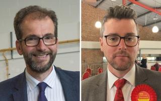 Cllrs James Gibson-Watt and Cllr Matthew Dorrance, the Lib Dem and Labour leaders in Powys respectively.