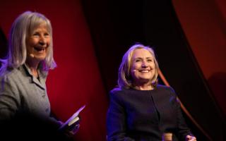 Hillary Rodham-Clinton interviewed at the Hay Festival this week. Pics: ADAM TATTON-REID
