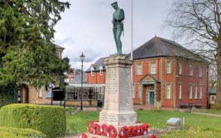 The war memorial in Llandrindod Wells.