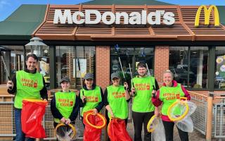 McDonald’s restaurant team has taken part in the recent Tidy Newtown Week Litter event in a bid to keep their local area tidy.