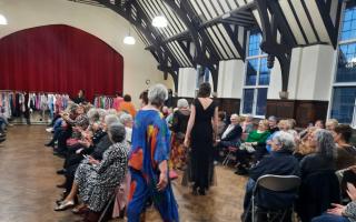 The fashion show held at Llanfair Institute.