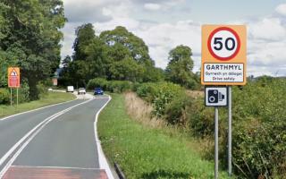 The crash happened along the A483 at Garthmyl