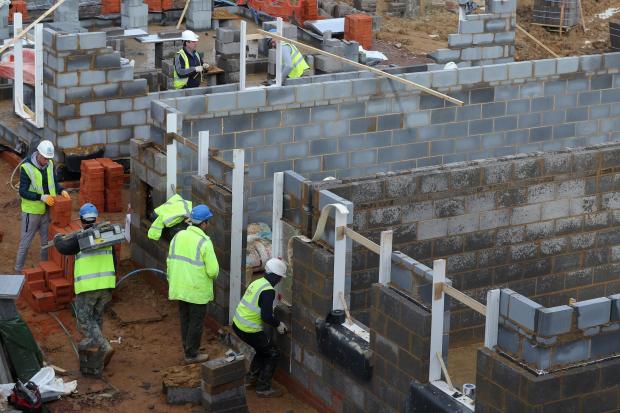 File photo dated 07/02/17 of houses under construction on a new housing development. Nearly one in three homes green-lit to be built in England during the past five years have not been completed, Shelter has found. PRESS ASSOCIATION Photo. Issue date: